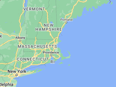 Map showing location of Marblehead (42.5001, -70.85783)