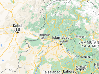 Map showing location of Mardān (34.20195, 72.05254)