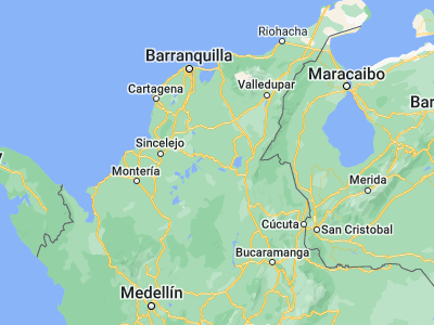 Map showing location of Margarita (9.15596, -74.26618)