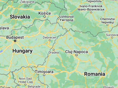 Map showing location of Margita (47.35, 22.33333)