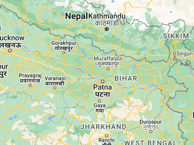 Map showing location of Marhaura (25.96927, 84.86221)