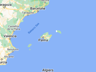 Map showing location of Maria de la Salut (39.66306, 3.073)