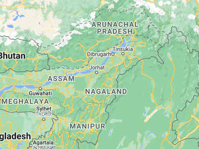 Map showing location of Mariāni (26.65725, 94.31529)
