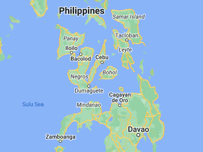 Map showing location of Maribojoc (9.7417, 123.8446)