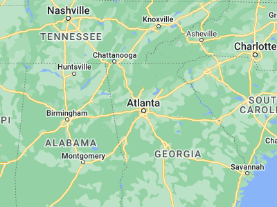 Map showing location of Marietta (33.9526, -84.54993)