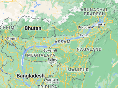 Map showing location of Marigaon (26.37957, 92.34146)