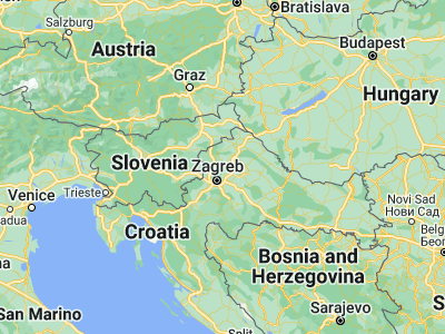 Map showing location of Marija Bistrica (46.00611, 16.11111)