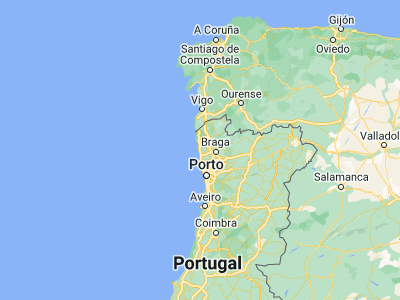 Map showing location of Marinhas (41.55906, -8.78297)
