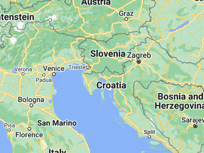Map showing location of Marinići (45.365, 14.39389)