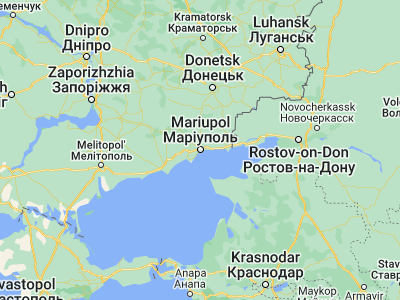 Map showing location of Mariupol' (47.06667, 37.5)