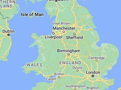 Map showing location of Market Drayton (52.90538, -2.49012)