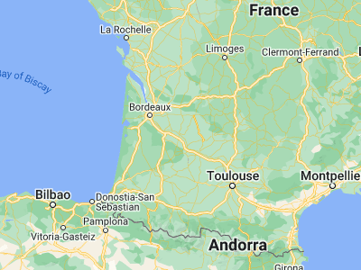 Map showing location of Marmande (44.5, 0.16667)