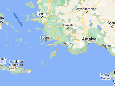Map showing location of Marmaris (36.855, 28.27417)