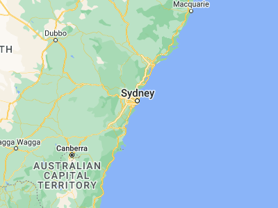 Map showing location of Maroubra (-33.95, 151.23333)