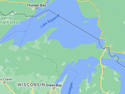 Map showing location of Marquette (46.54354, -87.39542)