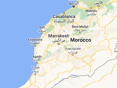 Map showing location of Marrakesh (31.63416, -7.99994)