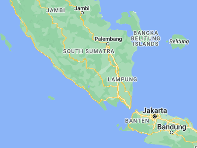 Map showing location of Martapura (-4.31885, 104.34715)