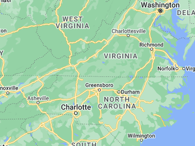 Map showing location of Martinsville (36.69153, -79.87254)