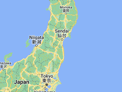 Map showing location of Marumori (37.91667, 140.76667)
