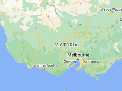 Map showing location of Maryborough (-37.04562, 143.73923)