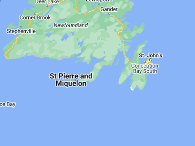 Map showing location of Marystown (47.16663, -55.14829)