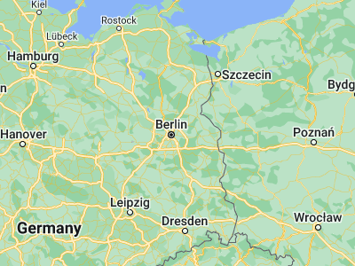 Map showing location of Marzahn (52.55, 13.55)