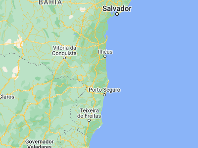 Map showing location of Mascote (-15.56306, -39.3025)
