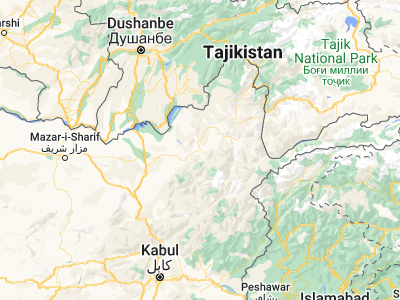 Map showing location of Mashhad (36.81665, 70.10211)