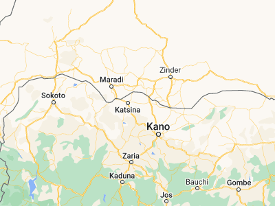 Map showing location of Mashi (12.97844, 7.95293)