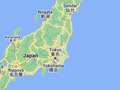 Map showing location of Mashiko (36.46667, 140.1)
