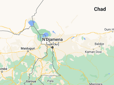 Map showing location of Massaguet (12.47554, 15.43647)
