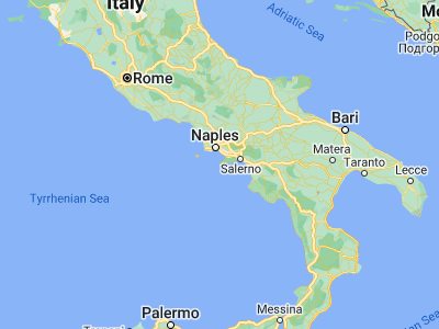 Map showing location of Massa Lubrense (40.6053, 14.36674)