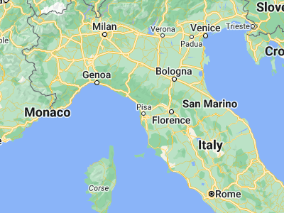 Map showing location of Massarosa (43.86764, 10.3397)