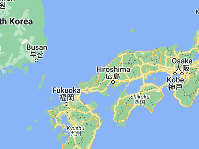 Map showing location of Masuda (34.66667, 131.85)