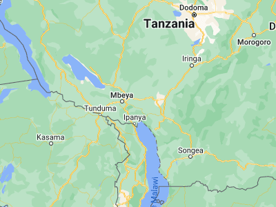 Map showing location of Matamba (-8.98333, 33.96667)