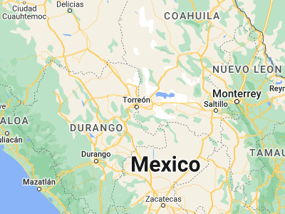 Map showing location of Matamoros (25.52699, -103.22847)