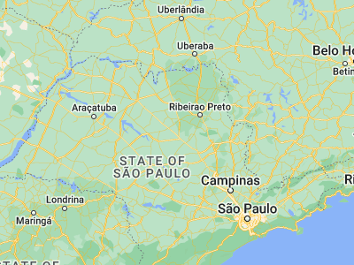 Map showing location of Matão (-21.60333, -48.36583)