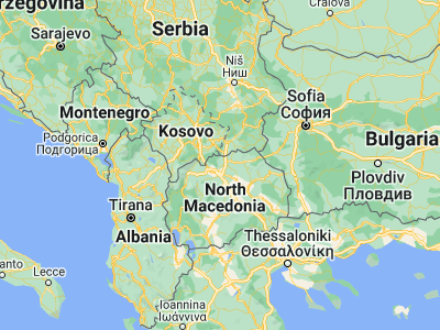 Map showing location of Матејче (42.12556, 21.59778)