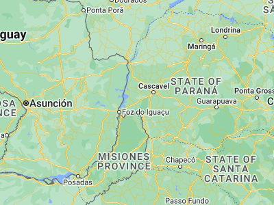 Map showing location of Matelândia (-25.24083, -53.99639)
