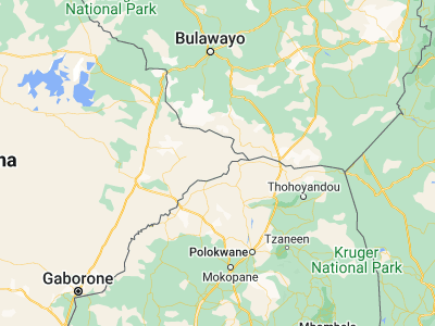 Map showing location of Mathathane (-22.26875, 28.74946)