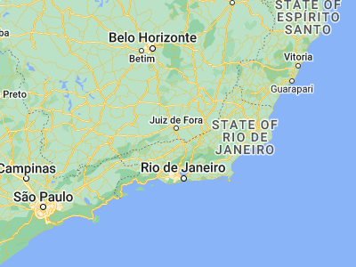 Map showing location of Matias Barbosa (-21.86917, -43.31944)