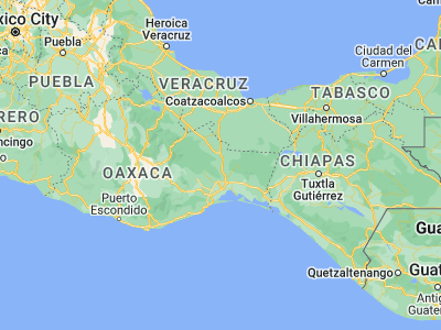 Map showing location of Matías Romero (16.87984, -95.03908)