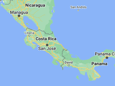 Map showing location of Matina (10.07609, -83.28953)