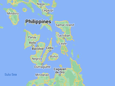 Map showing location of Matlang (10.8902, 124.4554)