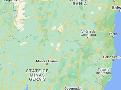 Map showing location of Mato Verde (-15.39722, -42.86639)