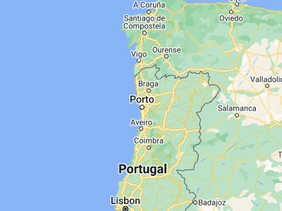 Map showing location of Matosinhos (41.18207, -8.68908)