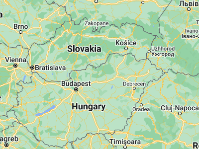 Map showing location of Mátraderecske (47.95, 20.08333)
