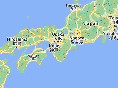 Map showing location of Matsubara (34.56667, 135.55)