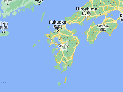 Map showing location of Matsubase (32.65, 130.66667)