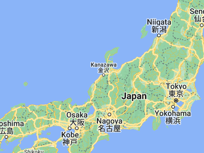Map showing location of Matsutō (36.51667, 136.56667)